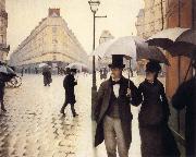 Gustave Caillebotte A Rainy Day painting